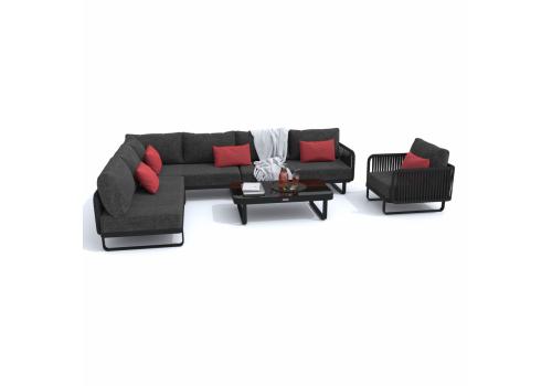  Лаунж зона угловая БЕЛЛИСА модульная маренго, фото 8 