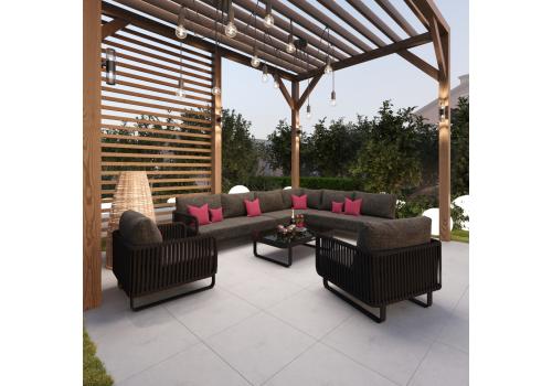  Лаунж зона угловая БЕЛЛИСА модульная маренго, фото 3 