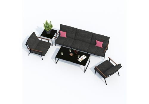  Лаунж зона ФЕСТА маренго с трехместным диваном, фото 4 