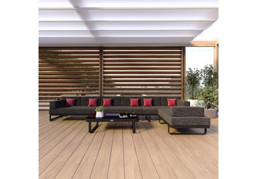  Лаунж зона угловая ТЕСОРА маренго - каркас карбон, фото 1 