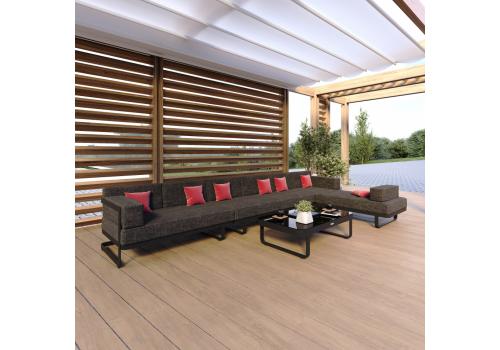  Лаунж зона угловая ТЕСОРА маренго - каркас карбон, фото 2 