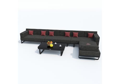  Лаунж зона угловая ТЕСОРА маренго - каркас карбон, фото 3 