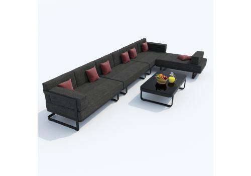  Лаунж зона угловая ТЕСОРА маренго - каркас карбон, фото 4 