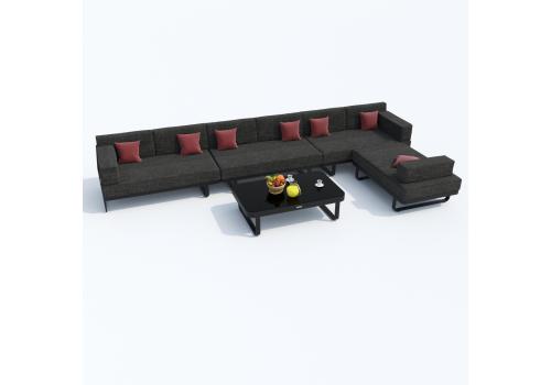  Лаунж зона угловая ТЕСОРА маренго - каркас карбон, фото 5 