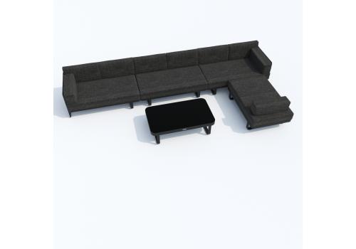  Лаунж зона угловая ТЕСОРА маренго - каркас карбон, фото 6 