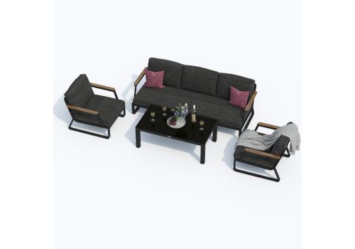  Лаунж зона ЭСТИВО с трехместным диваном - маренго, фото 4 