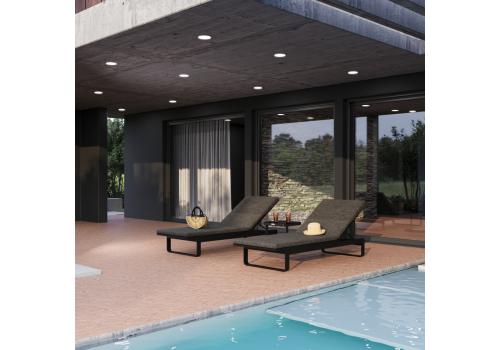  Шезлонг ЛЕТТО маренго - каркас карбон, фото 3 