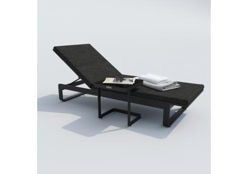  Шезлонг ЛЕТТО маренго - каркас карбон, фото 1 