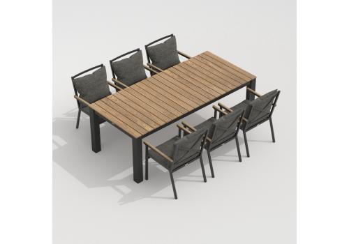  Стол обеденный ТЕЛЛА  XL из тика 300x100, фото 8 