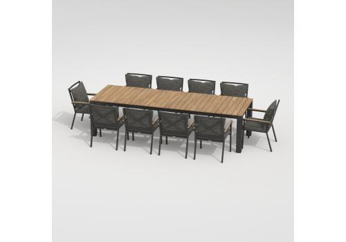  Стол обеденный ТЕЛЛА  XL из тика 300x100, фото 9 