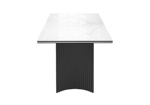  Стол DikLine KD180 керамика мрамор белый C39 глянец/опоры черные (2 уп), фото 5 