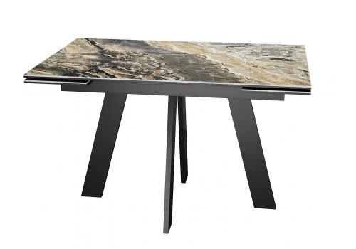  Стол DikLine SKM120 Керамика Amadeus/подстолье черное/опоры черные, фото 6 