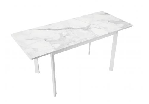  Стол DikLine LK110 Керамика Белый мрамор/подстолье белое/опоры белые, фото 8 