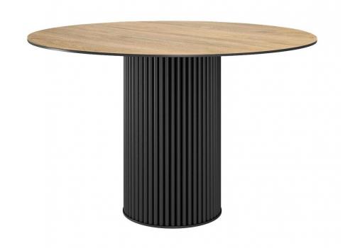  Стол DikLine AKR120 Керамика древесная OAKWOOD HONEY/подстолье черное/опоры черные (2 уп.), фото 1 