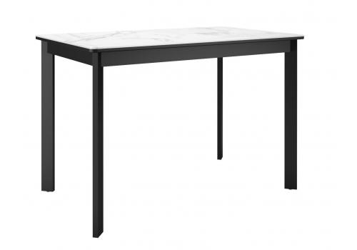  Стол DikLine LK110 Керамика Белый мрамор/подстолье черное/опоры черные, фото 1 