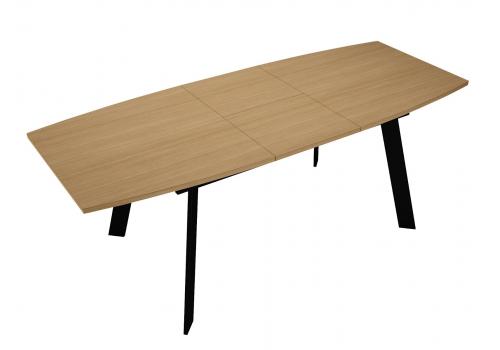  Стол DikLine XL160 Дуб Каселла натуральный, опоры черные, фото 7 