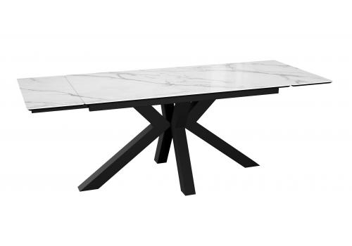 Стол DikLine SFE160 Керамика Tianshan White (белый полуглянец)/подстолье черное/опоры черные (2 уп.), фото 2 