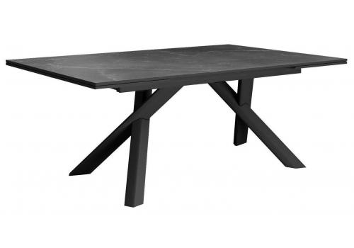  Стол DikLine KX160 керамика черный мрамор С45 матовая/опоры черные (2 уп), фото 1 