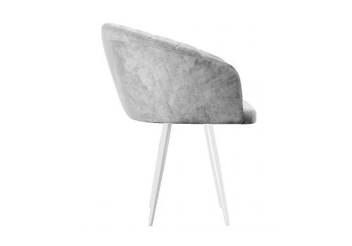  Стул DikLine 442 поворотный, M13 светло-серый, ножки белые, фото 3 