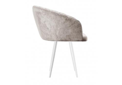  Стул DikLine 442 поворотный, M02 бежевый, ножки белые, фото 3 