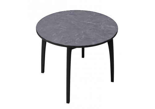  Стол DikLine MK46 Керамика Серый мрамор/подстолье черное/опоры черные, фото 4 