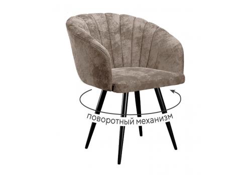  Стул DikLine 442 поворотный, M05 шоколад, ножки черные, фото 1 