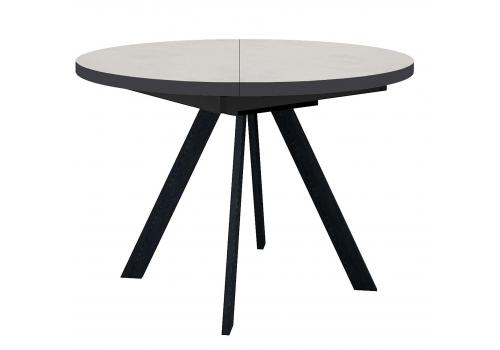  Стол DikLine RD100 Хромикс белый/опоры черные, фото 1 