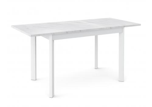  Стол Dikline L110 Мрамор белый (ЛДСП EGGER)/Опоры белый, фото 2 