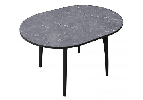  Стол DikLine MK46 Керамика Серый мрамор/подстолье черное/опоры черные, фото 5 