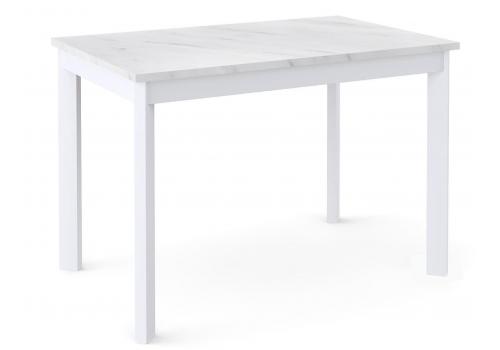  Стол Dikline L110 Мрамор белый (ЛДСП EGGER)/Опоры белый, фото 1 