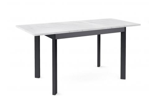  Стол Dikline L110 Мрамор белый (ЛДСП EGGER)/Опоры черный, фото 2 
