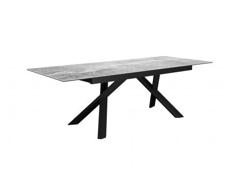  Стол DikLine KX160 керамика серый мрамор C31 глянец/опоры черные (2 уп), фото 5 