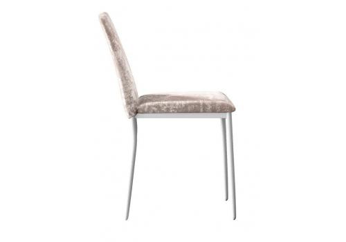  Стул DikLine 270 M02 бежевый, ножки белые, фото 3 