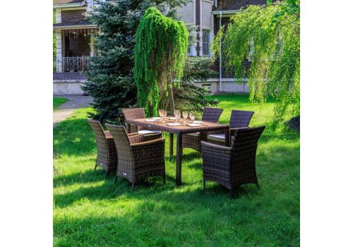  AMELIA обеденный комплект коричневого цвета на 6 персон, фото 1 