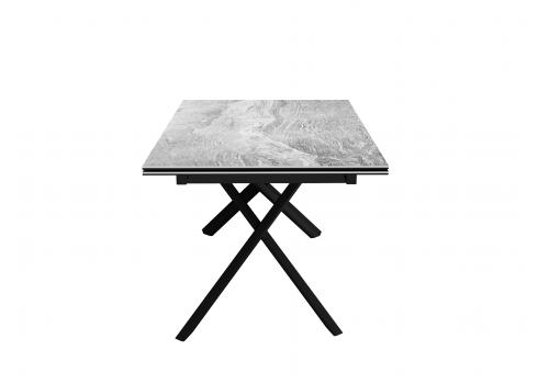  Стол DikLine KX160 керамика серый мрамор C31 глянец/опоры черные (2 уп), фото 6 