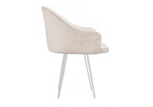  Стул DikLine 439 поворотный, C103 крем, ножки белые, фото 3 