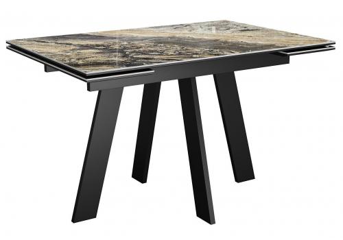  Стол DikLine SKM120 Керамика Amadeus/подстолье черное/опоры черные, фото 1 