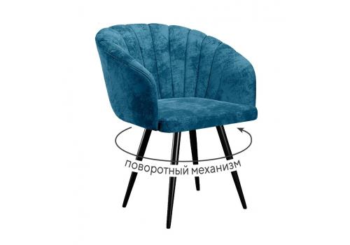  Стул DikLine 442 поворотный, M19 бирюза, ножки черные, фото 1 