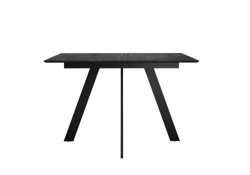  Стол DikLine DKD120, керамика 120(160)х80, мрамор черный матовый, опоры черные (2 уп.), фото 6 