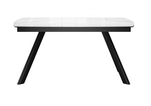  Стол DikLine KL160 керамика белый мрамор С39 глянец/опоры черные) (2 уп), фото 9 