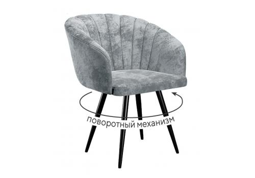  Стул DikLine 442 поворотный, M13 светло-серый, ножки черные, фото 1 