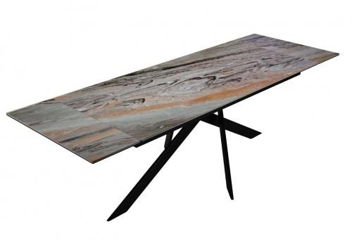  Стол DikLine EKX180, Керамика Venetian Brown Light глянец (К4), опоры черные (2 уп.), фото 7 