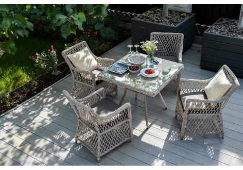  "Айриш" стол плетеный из искусственного ротанга, цвет бежевый, фото 5 