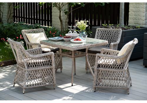  "Айриш" стол плетеный из искусственного ротанга, цвет бежевый, фото 6 