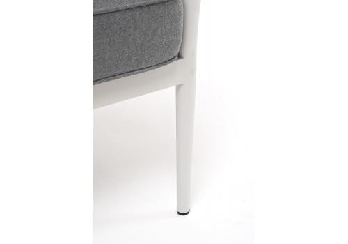  "Касабланка" кресло плетеное из роупа, каркас алюминий светло-серый (RAL7035) муар, роуп серо-коричневый 23мм, ткань серая 017, фото 9 