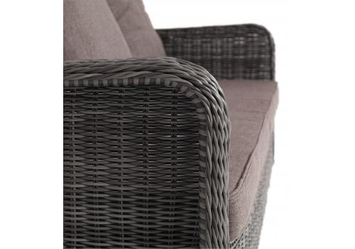  "Гляссе" диван трехместный из искусственного ротанга, цвет графит, фото 2 