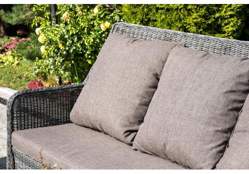  "Гляссе" диван трехместный из искусственного ротанга, цвет графит, фото 10 