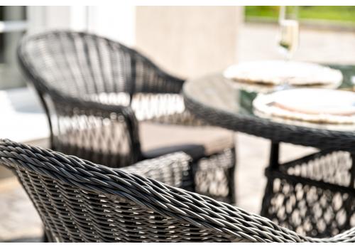  "Дольче" обеденная группа из искусственного ротанга, цвет графит, фото 13 