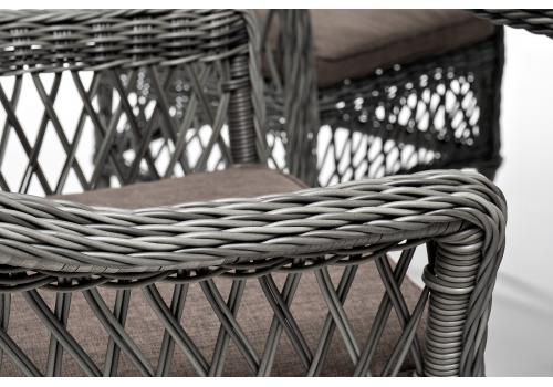 "Дольче" обеденная группа из искусственного ротанга, цвет графит, фото 20 