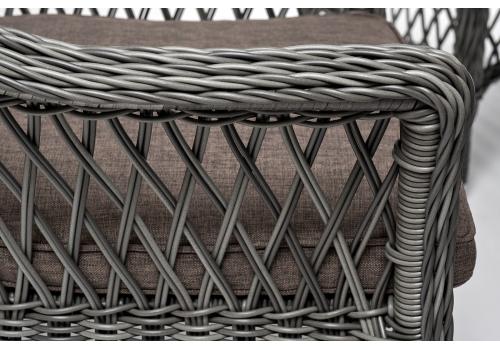 "Дольче" обеденная группа из искусственного ротанга, цвет графит, фото 23 